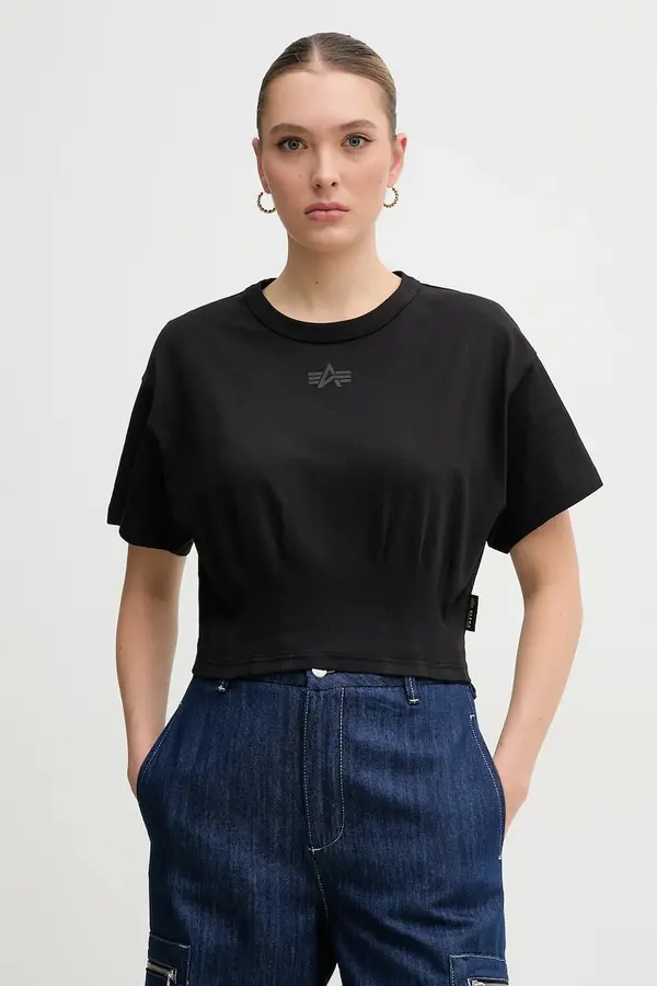 Alpha Industries Bombažna kratka majica Alpha Industries Waisted