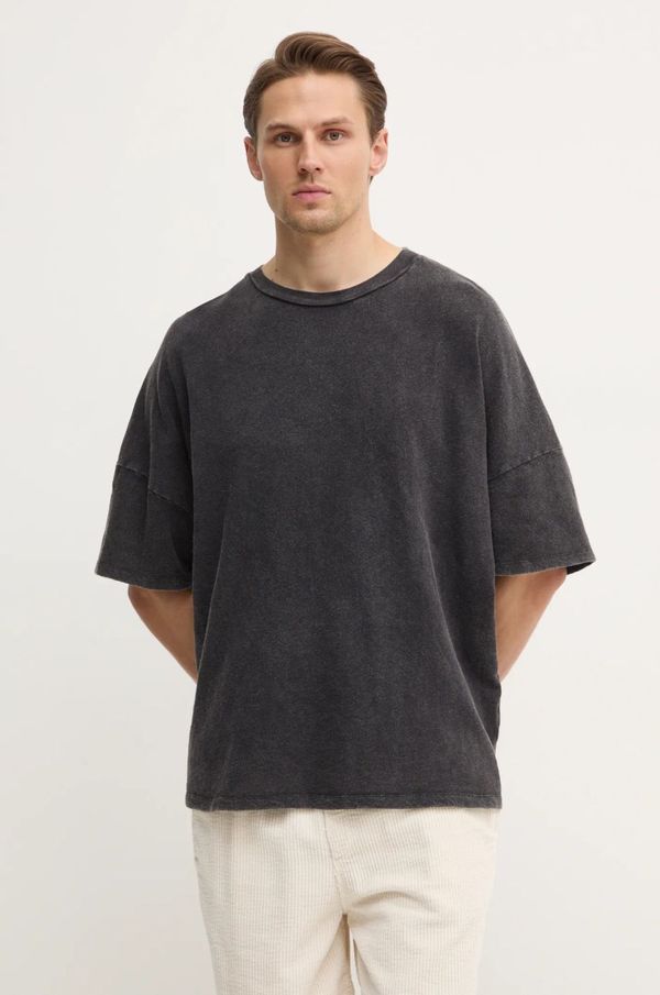 American Vintage Bombažna kratka majica American Vintage moška, siva barva, MSON02AGE25