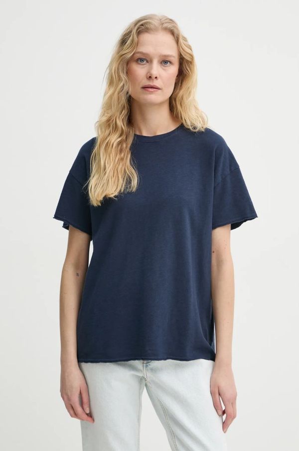 American Vintage Bombažna kratka majica American Vintage ženska, mornarsko modra barva, SON02FGE25