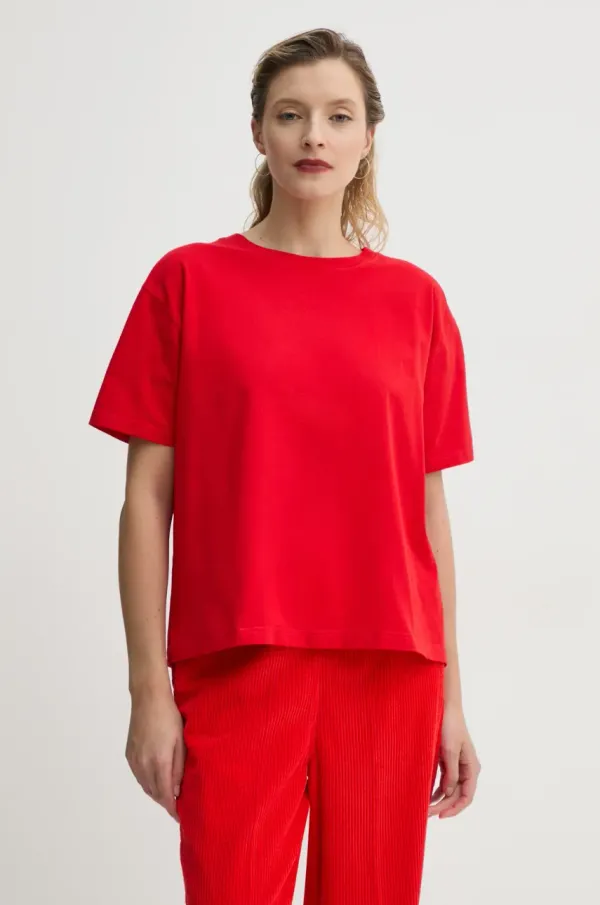 American Vintage Bombažna kratka majica American Vintage ženska, rdeča barva, FIZ02AE25