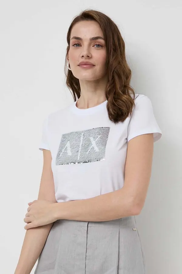 Armani Exchange Bombažna kratka majica Armani Exchange