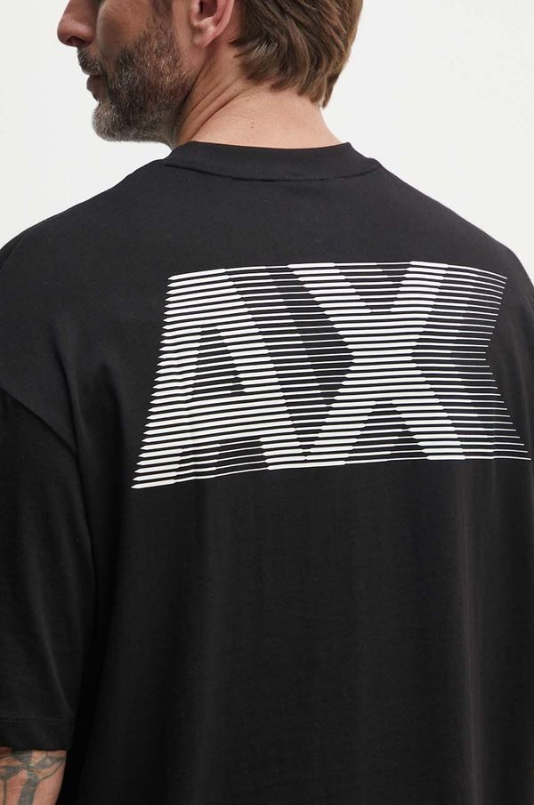 Armani Exchange Bombažna kratka majica Armani Exchange moška, črna barva, 3DZTHJ ZJBYZ