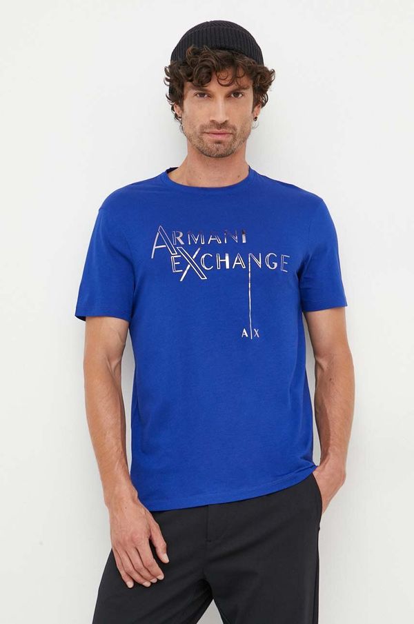 Armani Exchange Bombažna kratka majica Armani Exchange