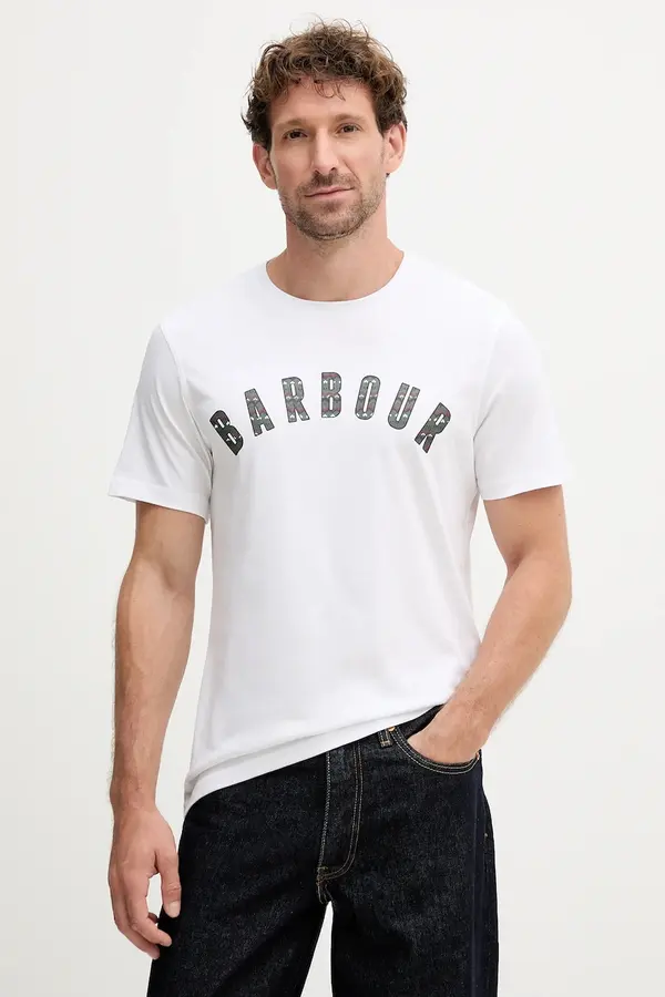 Barbour Bombažna kratka majica Barbour BOUGHS