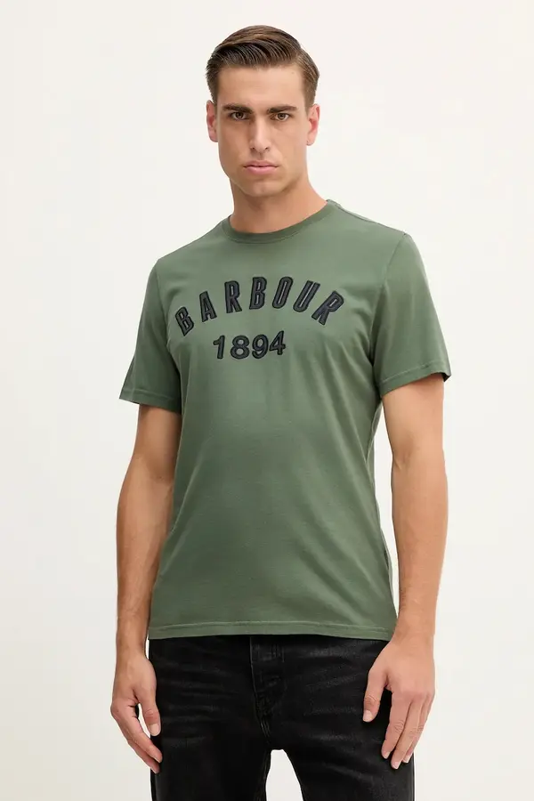 Barbour Bombažna kratka majica Barbour HOLLINS