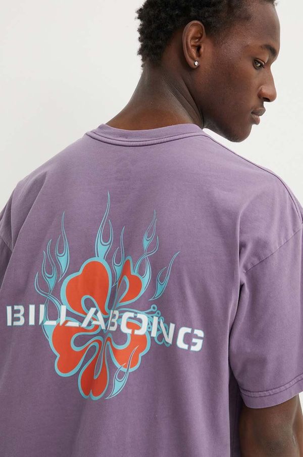 Billabong Bombažna kratka majica Billabong Paradise moška, vijolična barva, ABYZT02309