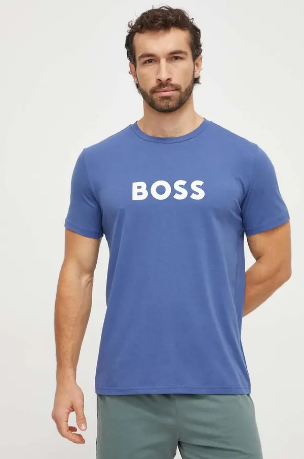BOSS Bombažna kratka majica BOSS