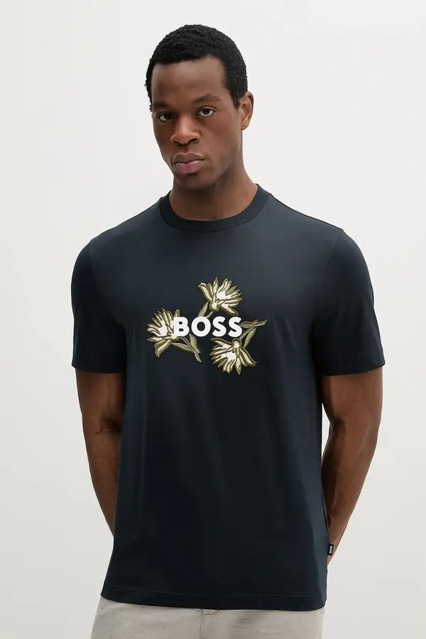 BOSS Bombažna kratka majica BOSS