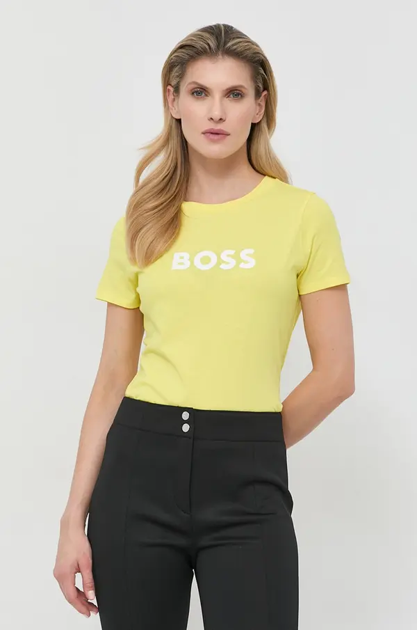 BOSS Bombažna kratka majica BOSS