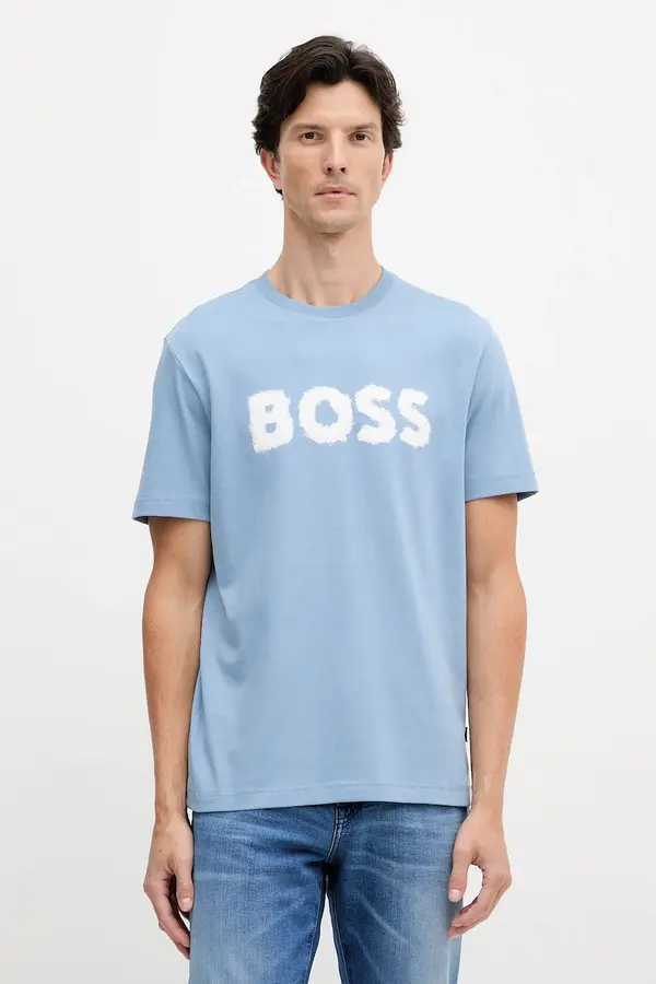 BOSS Orange Bombažna kratka majica BOSS Orange Te_Frozen
