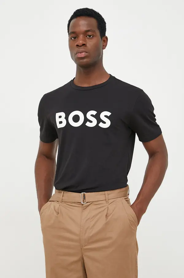BOSS Orange Bombažna kratka majica BOSS Thinking 1