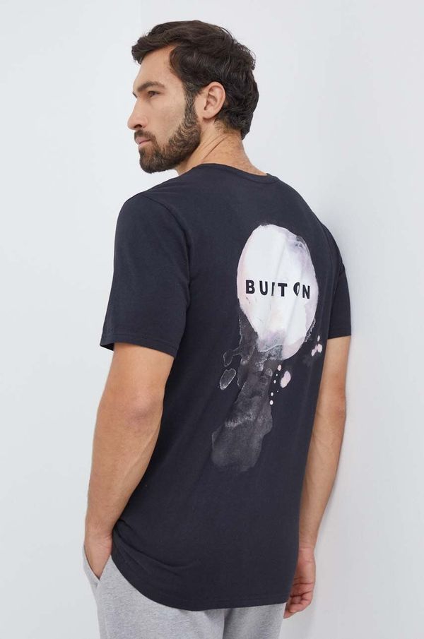 Burton Bombažna kratka majica Burton moški, črna barva