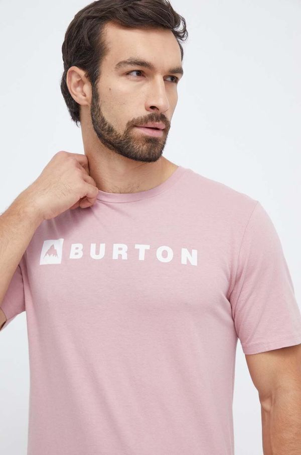 Burton Bombažna kratka majica Burton moški, roza barva