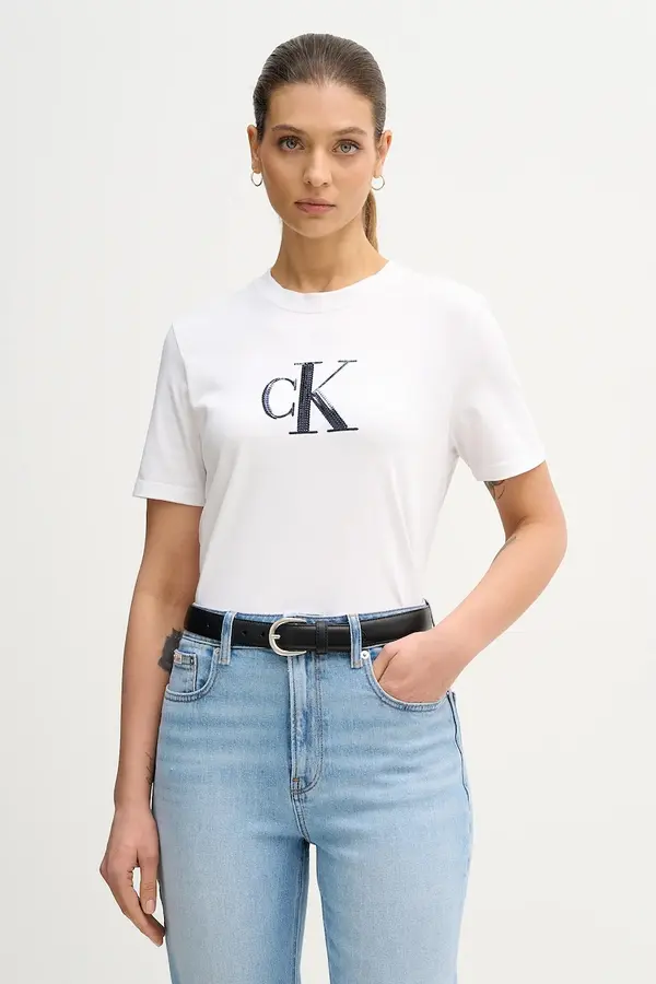 Calvin Klein Jeans Bombažna kratka majica Calvin Klein Jeans