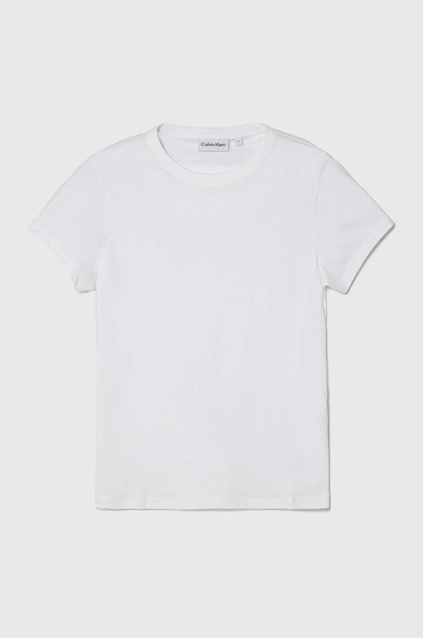 Calvin Klein Bombažna kratka majica Calvin Klein ženski, bela barva