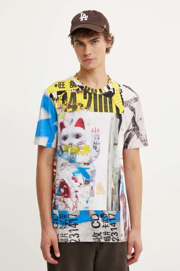 Desigual Bombažna kratka majica Desigual ASAF