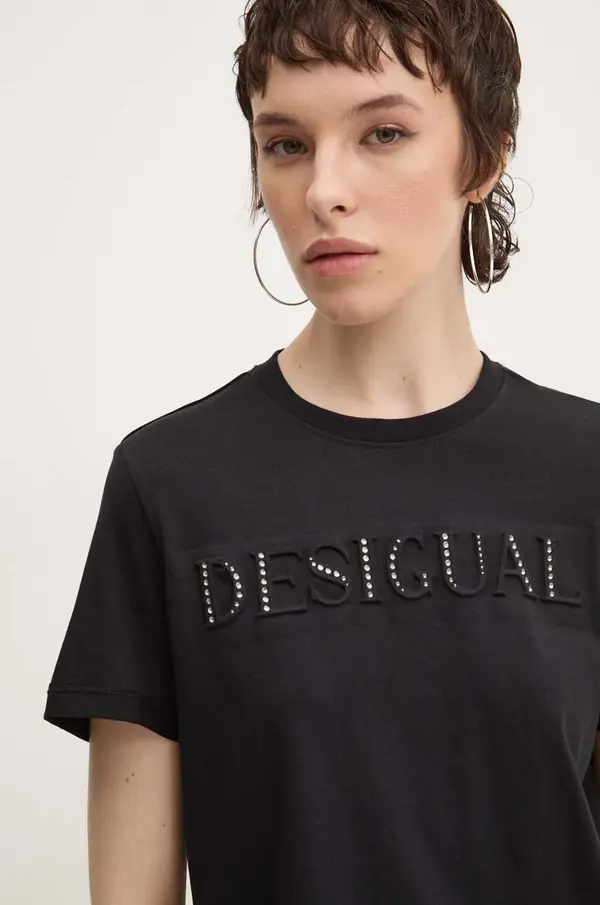 Desigual Bombažna kratka majica Desigual BRANDY