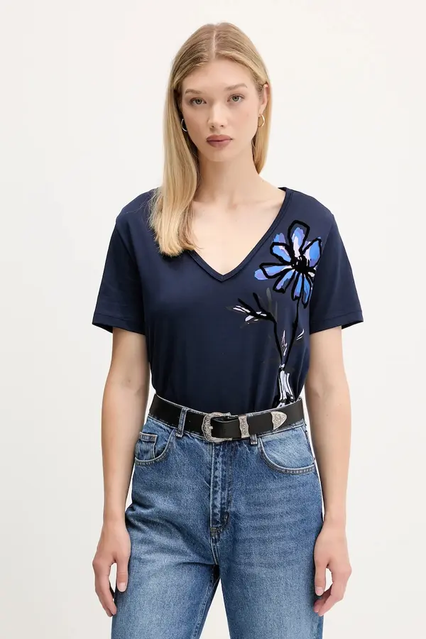 Desigual Bombažna kratka majica Desigual DUMAS