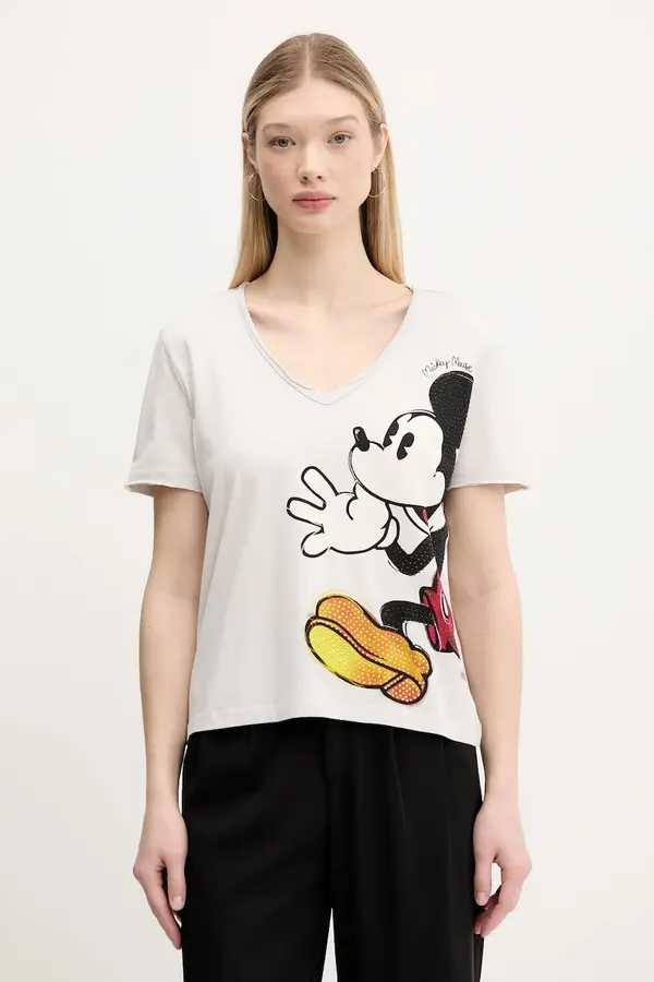 Desigual Bombažna kratka majica Desigual MICKEY JOKER