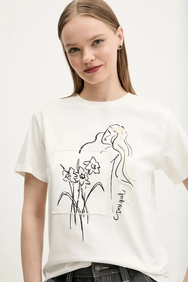 Desigual Bombažna kratka majica Desigual PARAGUAY