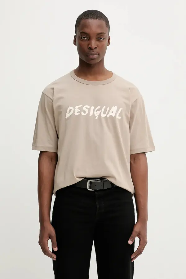 Desigual Bombažna kratka majica Desigual VICENTE