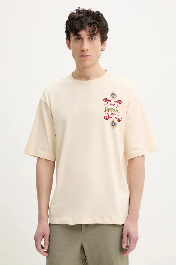 Desigual Bombažna kratka majica Desigual WISCONSIN
