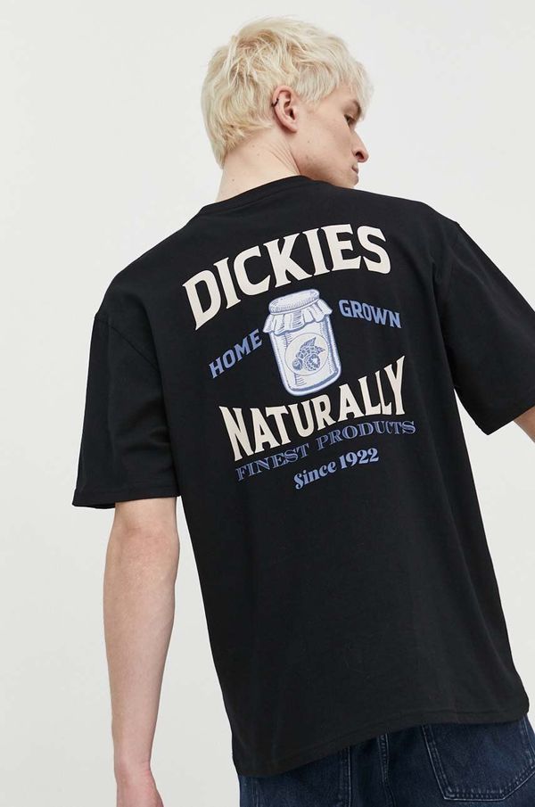 Dickies Bombažna kratka majica Dickies ELLISTON TEE SS moška, črna barva, DK0A4YRM