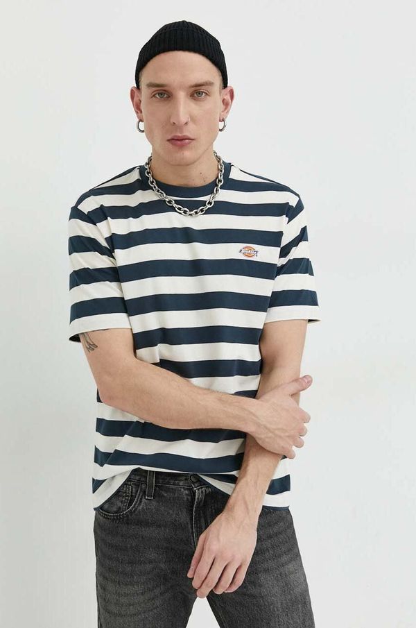 Dickies Bombažna kratka majica Dickies mornarsko modra barva