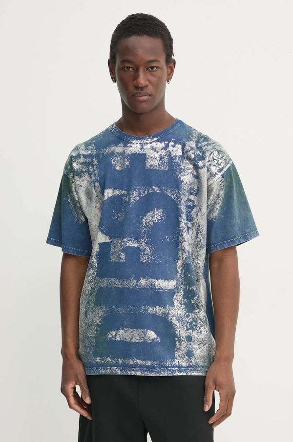 Diesel Bombažna kratka majica Diesel T-BOXT-R2 T-SHIRT moška, mornarsko modra barva, A16143.0BNET