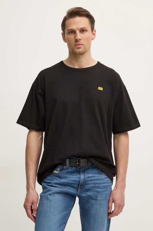 Diesel Bombažna kratka majica Diesel T-BOXT-R30 T-SHIRT moška, črna barva, A16400.0QIAM