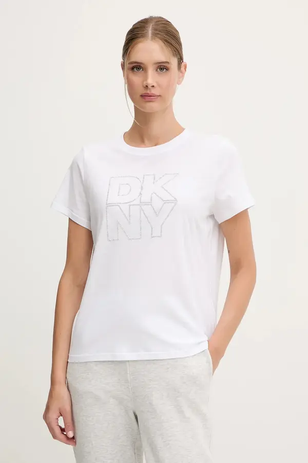 DKNY Bombažna kratka majica Dkny