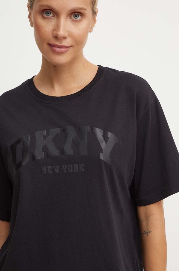 DKNY Bombažna kratka majica Dkny ženska, črna barva, DP4T9812