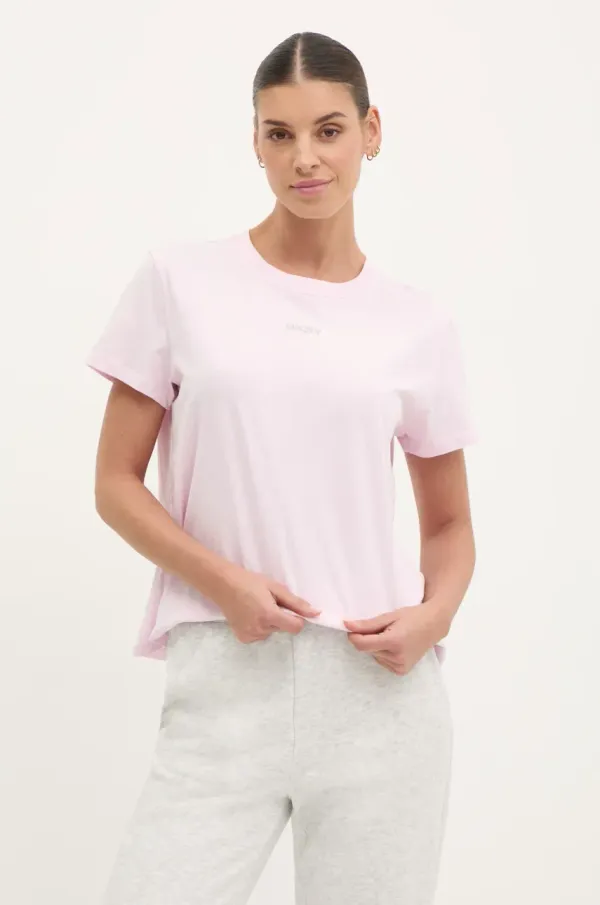 DKNY Bombažna kratka majica Dkny ženska, roza barva, DP5T9994