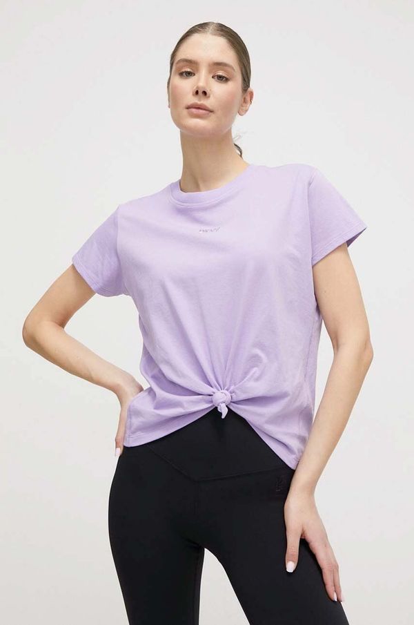 DKNY Bombažna kratka majica Dkny ženski, vijolična barva