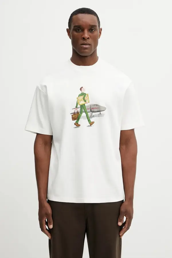 Drôle de Monsieur Bombažna kratka majica Drôle de Monsieur LHomme Au Tableau