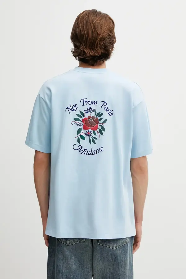 Drôle de Monsieur Bombažna kratka majica Drôle de Monsieur T-Shirt Slogan Rose