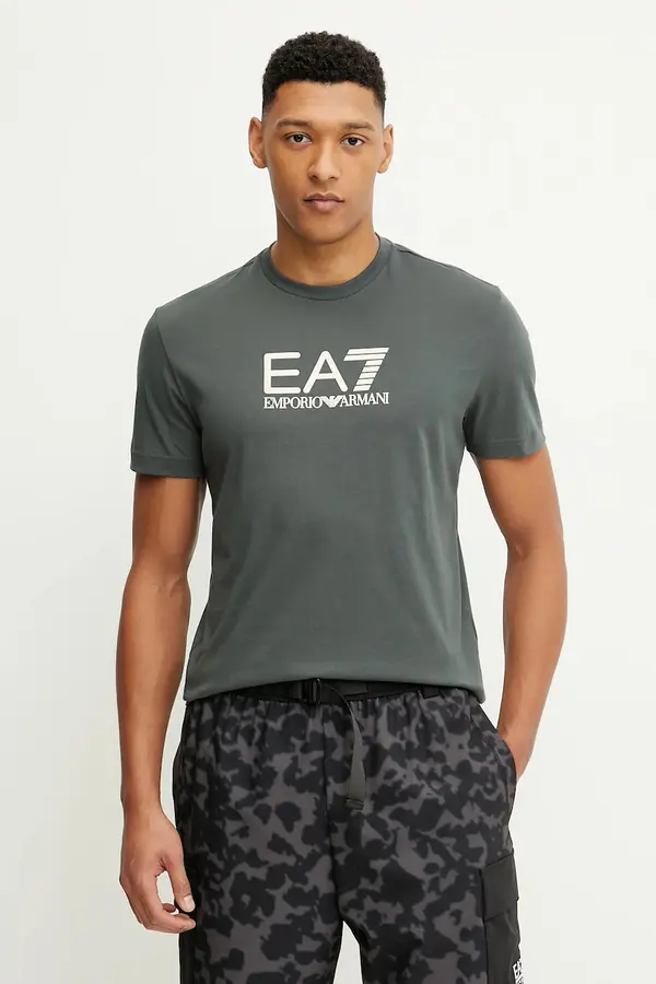 EA7 Emporio Armani Bombažna kratka majica EA7 Emporio Armani