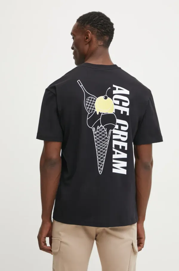 EA7 Emporio Armani Bombažna kratka majica EA7 Emporio Armani moška, črna barva, AF13244.7M000118