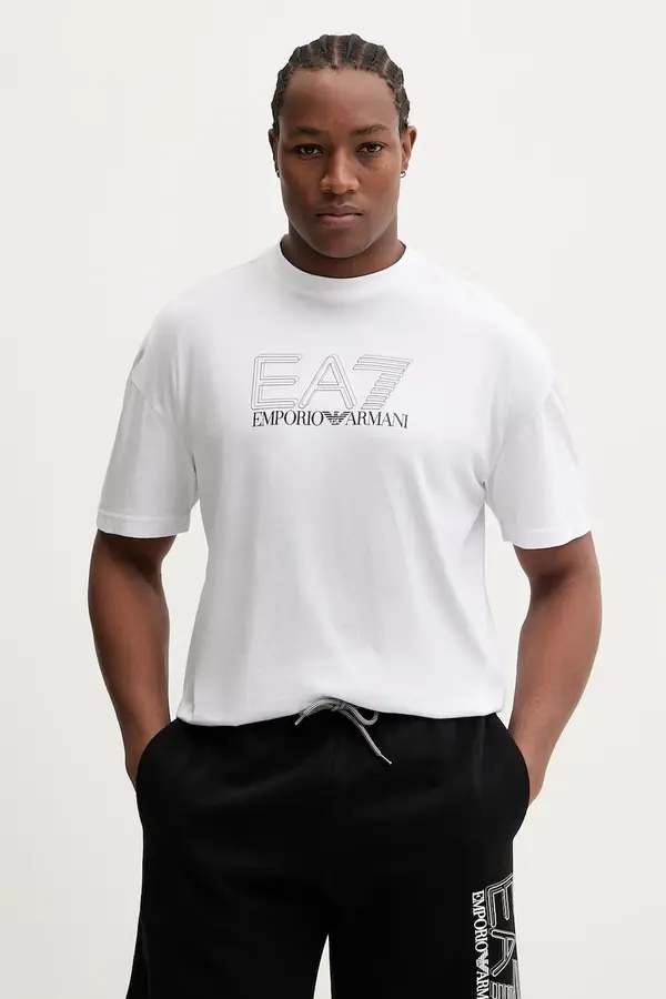 EA7 Emporio Armani Bombažna kratka majica EA7 Emporio Armani