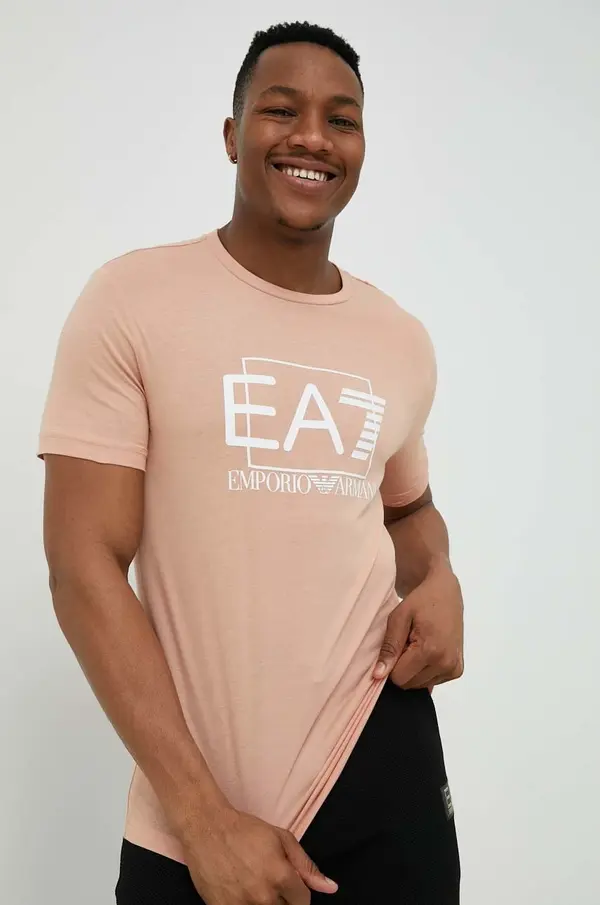 EA7 Emporio Armani Bombažna kratka majica EA7 Emporio Armani