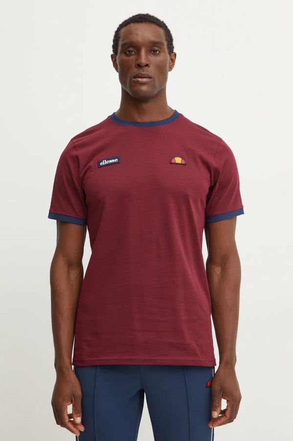 Ellesse Bombažna kratka majica Ellesse FERDORINI moška, bordo barva, SHR12637