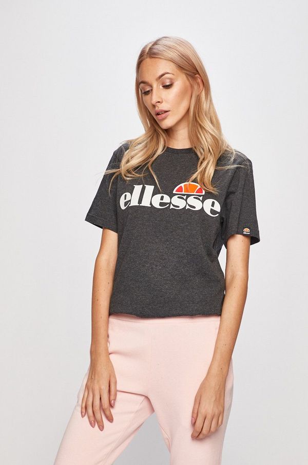 Ellesse Bombažna kratka majica Ellesse siva barva