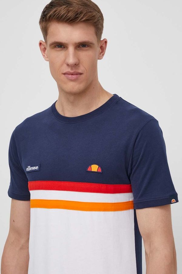 Ellesse Bombažna kratka majica Ellesse Venire moška, mornarsko modra barva, SHR08507