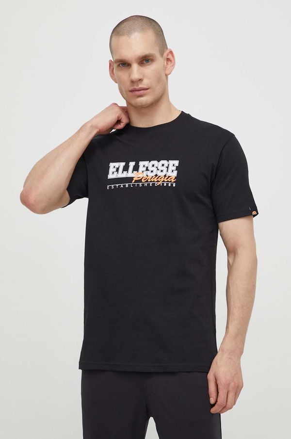 Ellesse Bombažna kratka majica Ellesse Zagda T-Shirt moška, črna barva, SHV20122