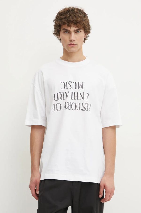 Études Studio Bombažna kratka majica Études Studio moška, bela barva, H24MCTSH141