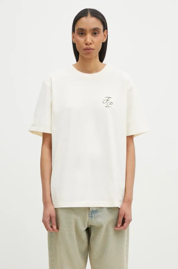 Filling Pieces Bombažna kratka majica Filling Pieces bež barva, 74499849936