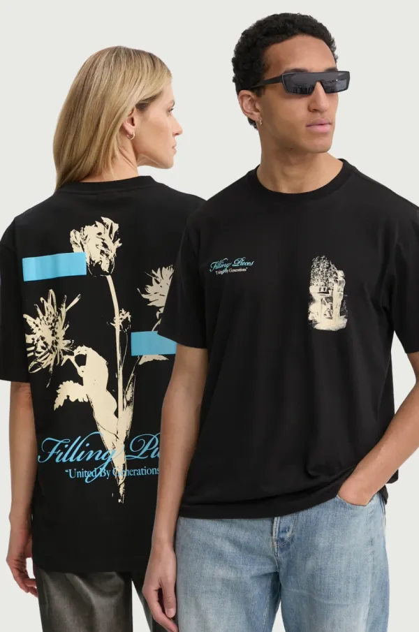 Filling Pieces Bombažna kratka majica Filling Pieces črna barva, 74499851861