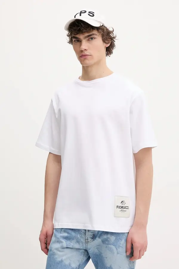 Fiorucci Bombažna kratka majica Fiorucci Label Regular Fit T-Shirt