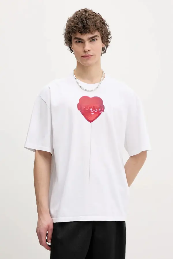 Fiorucci Bombažna kratka majica Fiorucci Lollipop Heart Print Boxy Fit T-Shirt