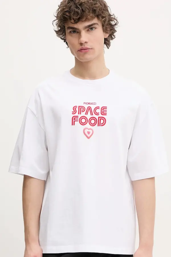 Fiorucci Bombažna kratka majica Fiorucci Space Food Print Relaxed Fit T-Shirt